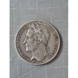 5 Francs Léopold Premier En Argent