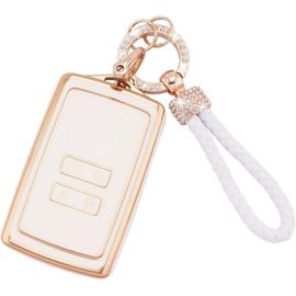 Lbgwp60-Coque De Clé De Voiture Pour Renault, Coque De Clé De Voiture À 4 Boutons En Tpu Compatible Avec Renault, Facile À Installer, Coque De Clé De Voiture À 4 Boutons, Blanc