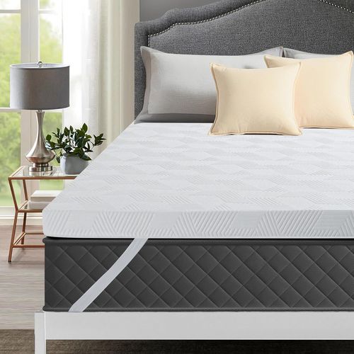 Surmatelas En Mousse À Mémoire De Forme Et En Gel Refroidissant 90X200Cm Matelas Avec Housse Amovible - Épaisseur De 7.5Cm