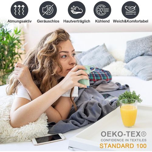 TZF-Protège-matelas imperméable, 140 x 200 cm, housse de matelas imperméable et respirante, protection contre l'humidité, pour toutes les saisons, orange