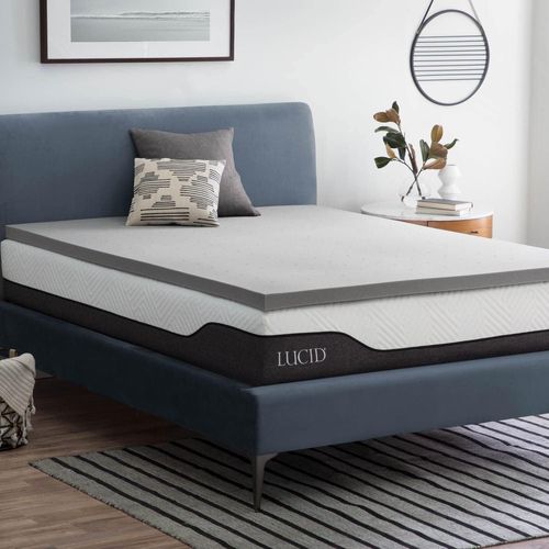 lbgwp60-Surmatelas En Mousse À Mémoire De Forme En Charbon De Bambou 5 Cm ¿ Charbon Actif ¿ Surmatelas Respirant Pour Lit Simple (90 X 190 Cm)