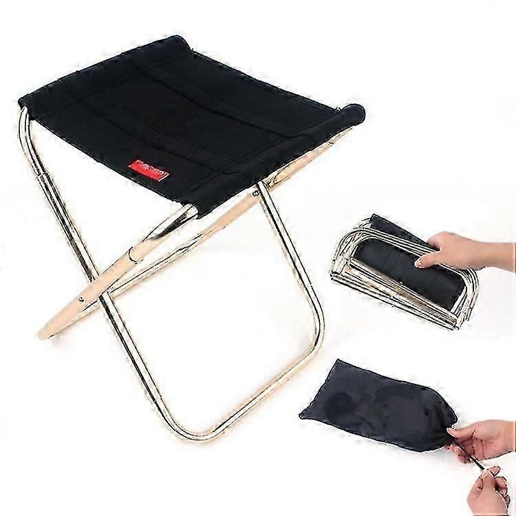 IEEILULU Chaise Pliante Camping Ultra Légère, Charge Maximale 130kg, Confortable Pour Pêche, Barbecue, Randonneurs (1pcs, Noir