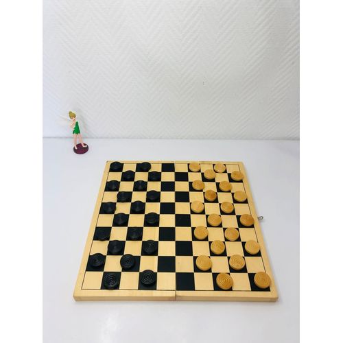 Jeu De Dames En Bois Pliable 
