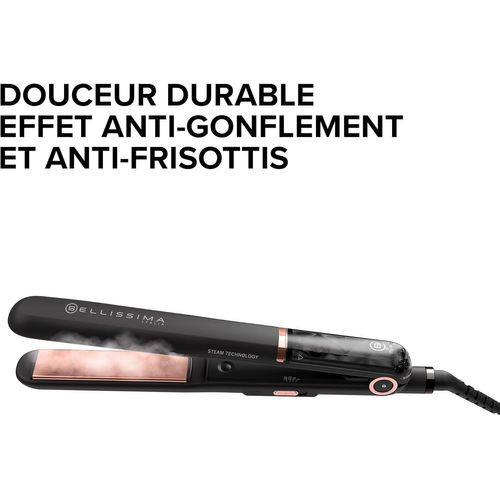 Asfasfq-Bellissima Lisseur Vapeur, Plaque Céramique - Lisseur Cheveux À Vapeur, Protection Et Brillance - My Pro Steam B28 100, 3 Températures - Adapté À Tout Type De Cheveux Même Frisés, Crépus
