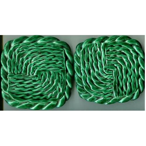 2 Dessous-De-Plat - Style " Vallauris " - Vert