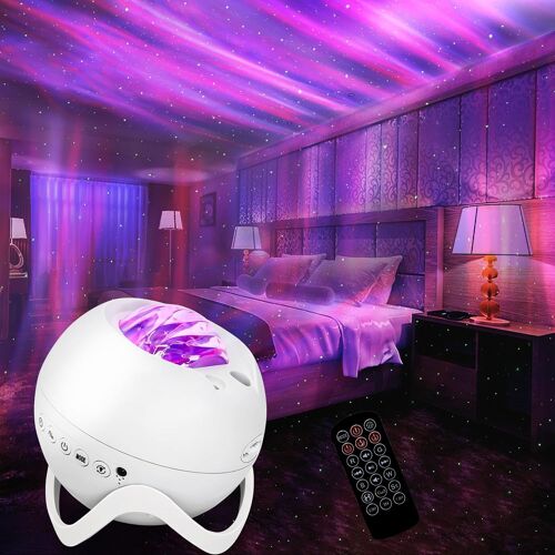 Projecteur D'étoiles, Projecteur Galaxie Avec Bluetooth, Télécommande, Ciel Étoilé Panoramique À 360 Degrés, 8 Lumières Nocturnes À Bruit Blanc Pour La Chambre, La Fête, Le Home Cinéma