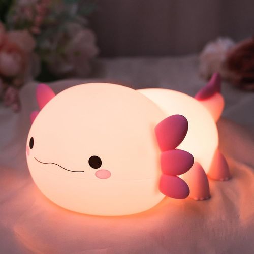 Bnhgc-Axolotl Veilleuse Cadeau Pour Adultes Adolescents Et Bébés Décorer La Chambre Des Enfants Avec De Jolies Veilleuses Axolotl En Silicone, Cadeau D'anniversaire De Noël Pour Enfants Et