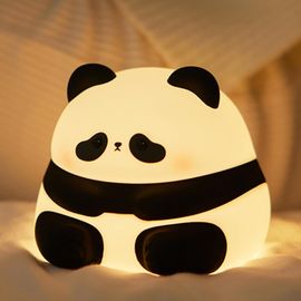 Panda Veilleuse, Lampe De Chambre D'enfant Mignonne, Lampe Portable Usb Rechargeable En Silicone Avec Contrôle Tactile Des Animaux