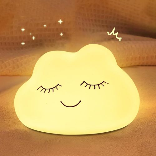 Veilleuse Pour Enfants, 7 Couleurs, Veilleuse En Silicone Pour Enfants, 3 Niveaux De Luminosité, Veilleuse Rechargeable Antireflet Pour Chambre D'enfant, Lampe De Chevet Tactile Mignonne Et Moelleuse
