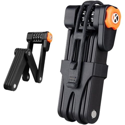 Chenquansarl-Cadenas De Vélo Pliable,Cadenas À Combinaison À 4 Chiffres,85 Cm De Long Très Sûr Et Durable, Pour Vélos De Course, Vélo, Moto, Scooter, Porte Pliable