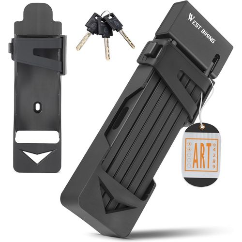 Tianyi-Antivol Velo, Cadenas Antivol Vélo 100 Cm Haute Sécurité Avec Support Et 3 Clés, Antivol Velo Pliable Pour Vélo E Bike Scooter, Vtt, Vélo De Trekking, Vélo De Course, Moto