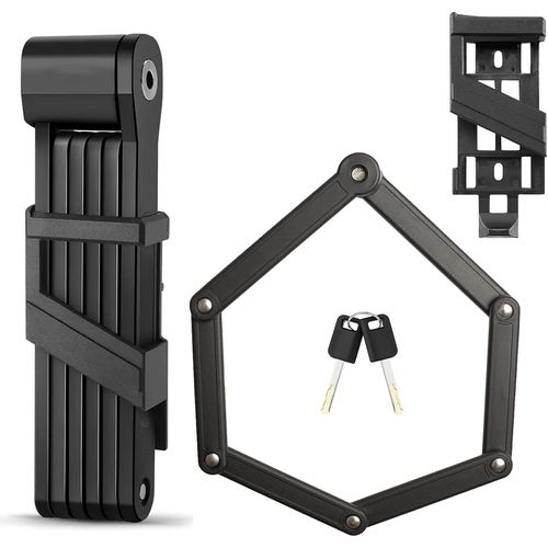 Chenquansarl-Cadenas Vélo Pliable 87¿Cm Avec 6 Articulations En Acier Trempé, Support & 2 Clés ¿ Résistant Aux Intempéries, Portable ¿ Pour Vélo & Trottinette Électrique