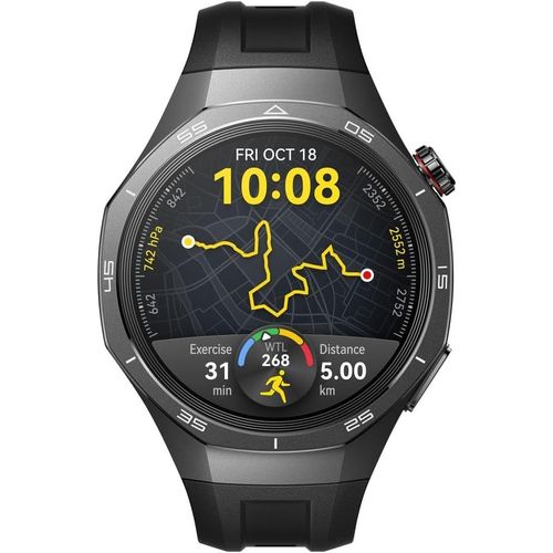 Montre Connectée Watch Gt 5 Pro 46 Mm Titane Avec Bracelet En Fluoroélastomère Noir