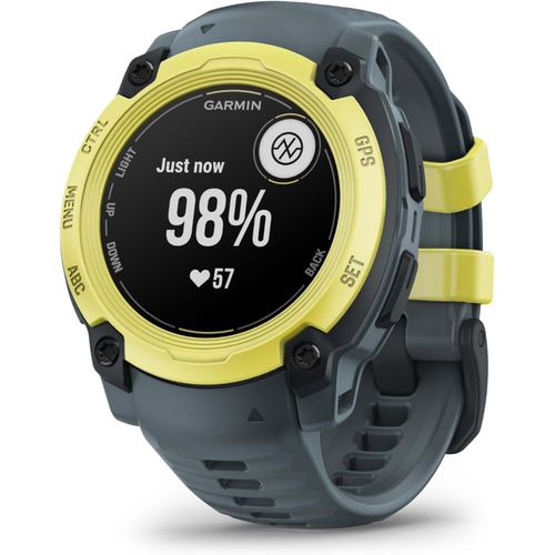 Chenquansarl-Instinct E - Montre Gps Robuste Et Connectée ¿ Citron Avec Bracelet Bleu Crépuscule ¿ Boîtier 40 Mm