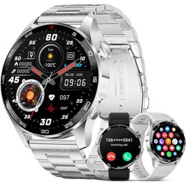 Lige Montre Connectée Homme, 1,43"" Amoled Smartwatch Avec Fonction Téléphone, Fitness Montre,100+ Modes Sportifs/5atm,Montre Intelligente Militaire Compatible Avec Ios Android 400mah Batterie 2024