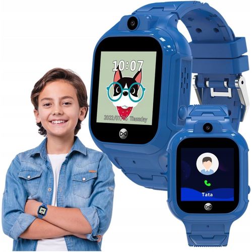 Smartwatch Gps Wifi Kids See Me! 3 Bleu ¿ Compatible Avec Android Et Ios - Montre Connectée Avec Carte Sim - Activité Tracker E Jeux - Montre Gps Sos Étanche[Z672]