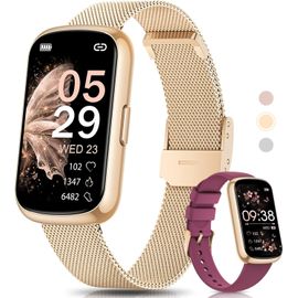 ChenQuanSarl-Montre Connectée Femme, 1.47"" Tracker D'Activité, 24 Modes Sportifs, Suivi Sommeil, Fréquence Cardiaque, Spo2, Podometre Fonction Féminine Etanche Ip68 Longue Durée Smartwatch Or Rose