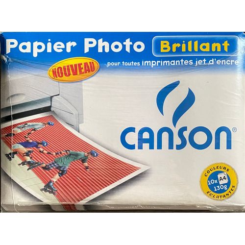 Lot De 10 Pochettes Papier 130 G Canson A4 Photo Brillant 10 Feuilles Chacune