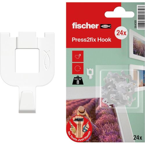 ChenQuanSarl-Pack De 24 Crochets Muraux Pour Fixer D'Un Coup De Pouce Vos Objets Légers - Tableaux, Décorations, Sans Outils, Alternative Aux Clous Et Vis