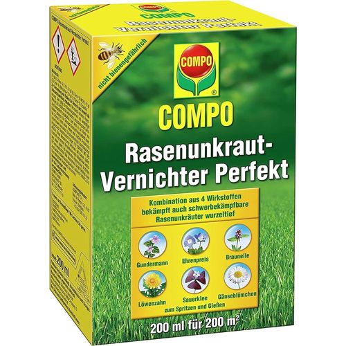 Désherbant Pelouse Herbicide Compo Jardin Gazon Vert Mauvaise Herbe Concentré 200ml -
