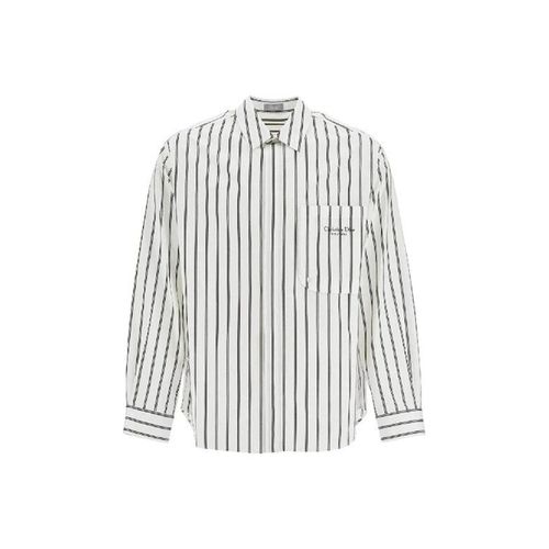 Chemise Rayée Blanche En Coton Dior Pour Homme