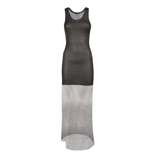 Robe En Lin Noire Élégante Palm Angels - Design Superposé Élégant