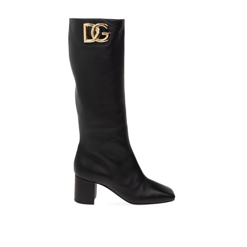 Chaussures Bottines En Cuir Noir Dolce Gabbana