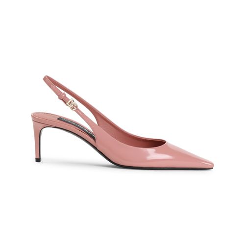 Chaussures Chaussons En Cuir Roses Et Violets Pour Dolce Gabbana