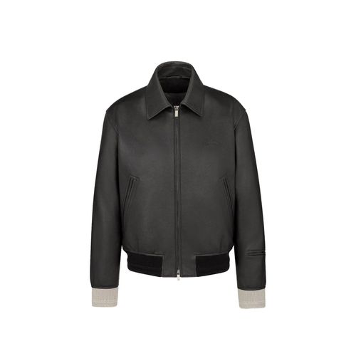 Veste En Cuir Noir Christian Dior Couture