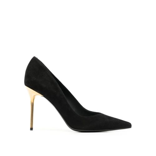 Pumps En Suède Noire Balmain Pour