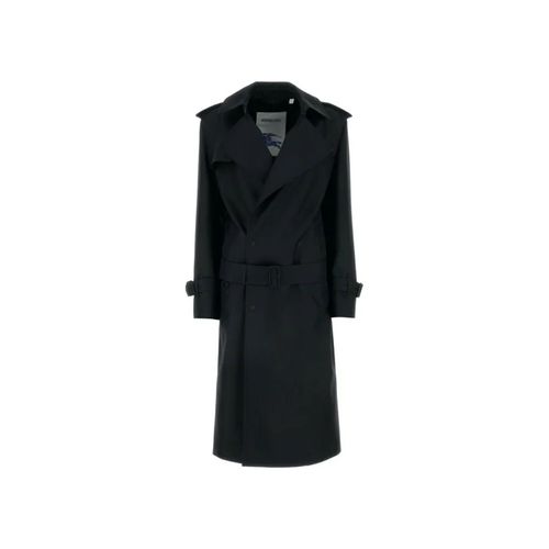 Trench-Coat En Soie Noir Burberry Pour Femmes