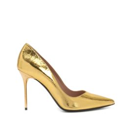 Pompes En Cuir De Veau Doré Balmain - Talons Hauts - 37