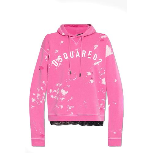 Sweatshirt En Coton Fuchsia Pour Femme Dsquared2