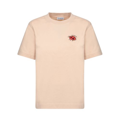 T-Shirt En Coton Beige Burberry Avec Logo Coccinelle