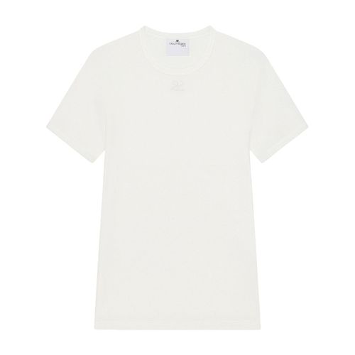 T-Shirt En Coton Blanc Pour Homme Courrèges