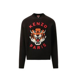 Pull Noir Kenzo Lucky Tiger Pour Hommes