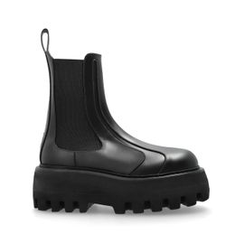 Bottines Noires Alexander Mcqueen Pour