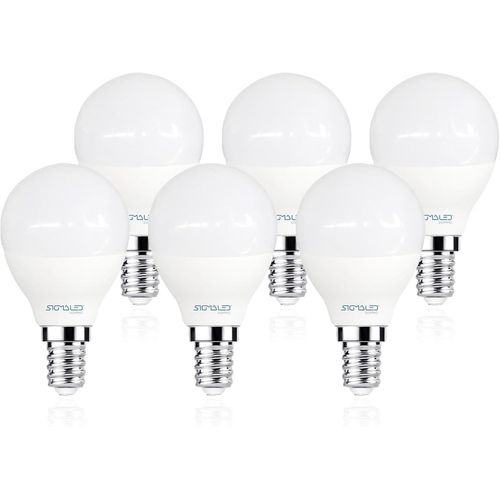 Kalanka-- Ampoule Led E14 6w (Équivalent 50w) - 550 Lumen - Blanc Neutre 4000k - Culot Edison À Vis E14 - Lampe Led G45 P45 Mini Globe - Lot De 6