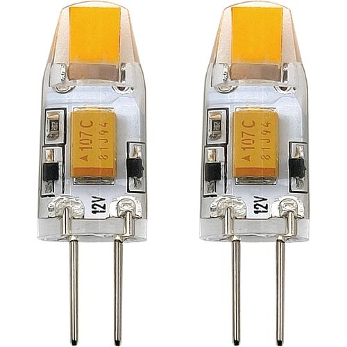Yemaesre-Lot De 2 Ampoules À Broche Led G4, Lampes Crayon Dimmables, 1,8 Watts Chacune (Équivalent 20 Watts), 12v, 200 Lumens, Blanc Chaud, 2700 Kelvin, Ø 1 Cm