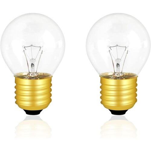 Ampoule De Four Dimmable,Edison E27 G45,71Mm * 45Mm,Résistant Jusqu'À 300 Degrés,410Lm,Ac 220V,2700K Blanc Chaud,Ampoule P45,Pour Four,Fours Grill,Lampes À Lave,Lot De 2