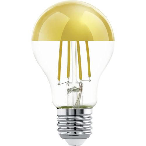 Yemaesre-Ampoule Led E27, Lampe À Tête Miroir Doré, Éclairage Anti-Éblouissant, 7,5 Watts (Correspond À 60 Watts), 806 Lumens, Blanc Chaud, 2700 Kelvin, Ampoule A60, Ø 6 Cm