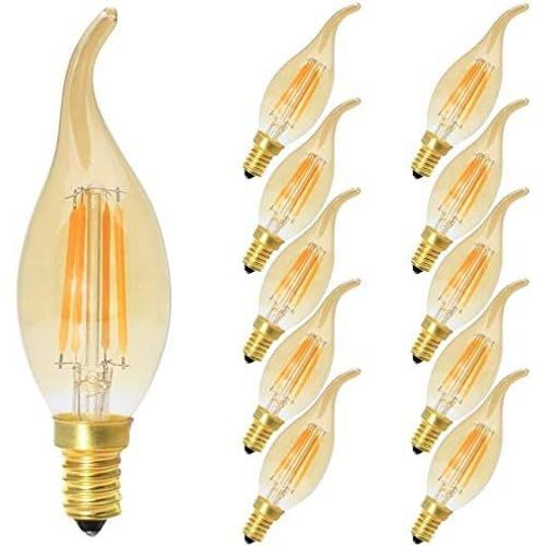 10 Pack E14 Filament Led 4w Ampoule Edison Retro C35 Lampe Vintage Dimmable Blanc Chaud 2700k 400lm Équivalent À Ampoule Incandescente De 40w Givré Ampoule Filament Ac220v