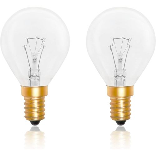 Ampoule de Four Dimmable,Edison E14 G45,78MM * 45MM,Résistant jusqu'à 300 Degrés,410LM,AC 220V,2700K Blanc Chaud,P45 Ampoule,pour Four,Fours Grill,lampes à lave,Lot de 2