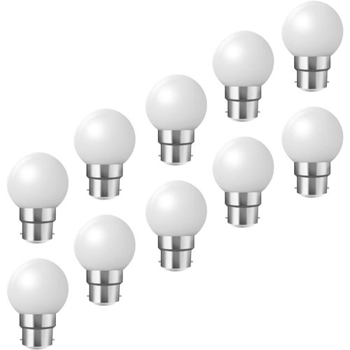 Ampoules Baïonnette B22-Paquet De 10 Ampoule Led Feston 2 W (Équivalent 20w),Ampoule Écoénergétique Écoénergétique Colorée Blanc Chaud,Petites Ampoules De Noël Bc Cap