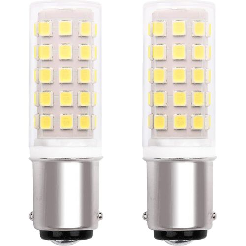 Loc-Ampoule Ba15d Led Baïonnette 220v 5w Machine Cou E,Double Contacts,Blanc Froid 6000k,40w Lampe Halogène Équivalent,Pour Réfrigérateur/Machine À Cou E/Hotte Aspirante. Non Mable(Lot De 2)