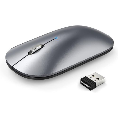 CHECARZHN--NO1-Souris Bluetooth Rechargeable, 4000 Dpi Trois Modes (Bt 5.0/3.0+ 2.4G Sans Fil), Silencieuse Et Ultra Mince Souris Portable Compatible Pour Macbook, Windows, Android Ios