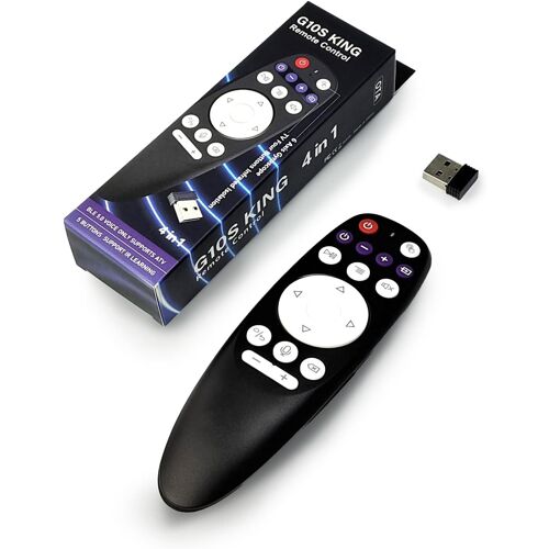 G10S King Air Mouse, Air Remote Mouse pour BT, T¿¿l¿¿commande Air Mouse 2.4 GHz, T¿¿l¿¿commande Vocale BT, Capteurs Gyroscopiques Int¿¿gr¿¿s T¿¿l¿¿commande sans Fil Air Fly Mouse pour Android TV Box
