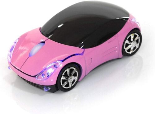 Souris Sans Fil pour Enfants, Souris sans Fil 2.4G avec Récepteur USB, Souris Optique Sans fil Bluetooth 1600DPI pour Voiture pour Ordinateur Portable PC Tablette Gaming Office Mac Windows(Rose)