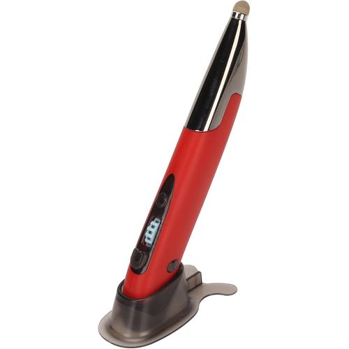 Souris Stylo Optique de Poche sans Fil,Bluetooth 2.4G sans Fil 2 en 1 Souris Stylo Numérique Rechargeable Lumineuse Rétroéclairée Souris Ergonomique Silencieuse pour PC Ordinateur Portable(Rouge)