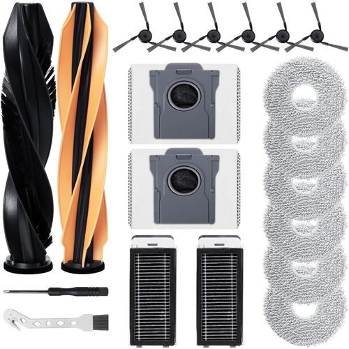 TIANYI-Kit d'accessoires pour aspirateur robot DREAME L40s Pro Ultra / X50 Ultra Complete / X50 Master / L50 Pro Ultra, pour Mova V50 Ultra Complete(20 accessoires)